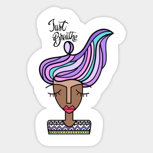 Just Breathe Sticker